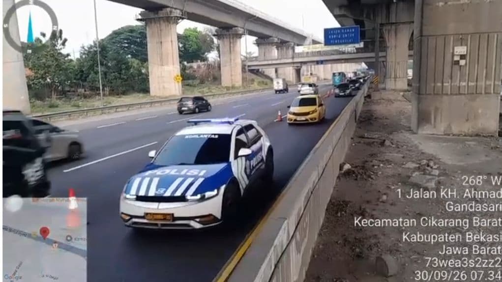 Contraflow Tol Jakarta-Cikampek KM 21-23 Arah Cikampek Kembali Diberlakukan