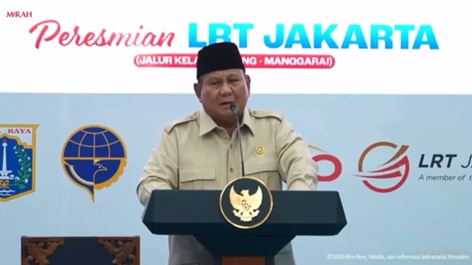 Prabowo Resmikan LRT Kelapa Gading-Manggarai, Perkuat Transportasi Jabodetabek